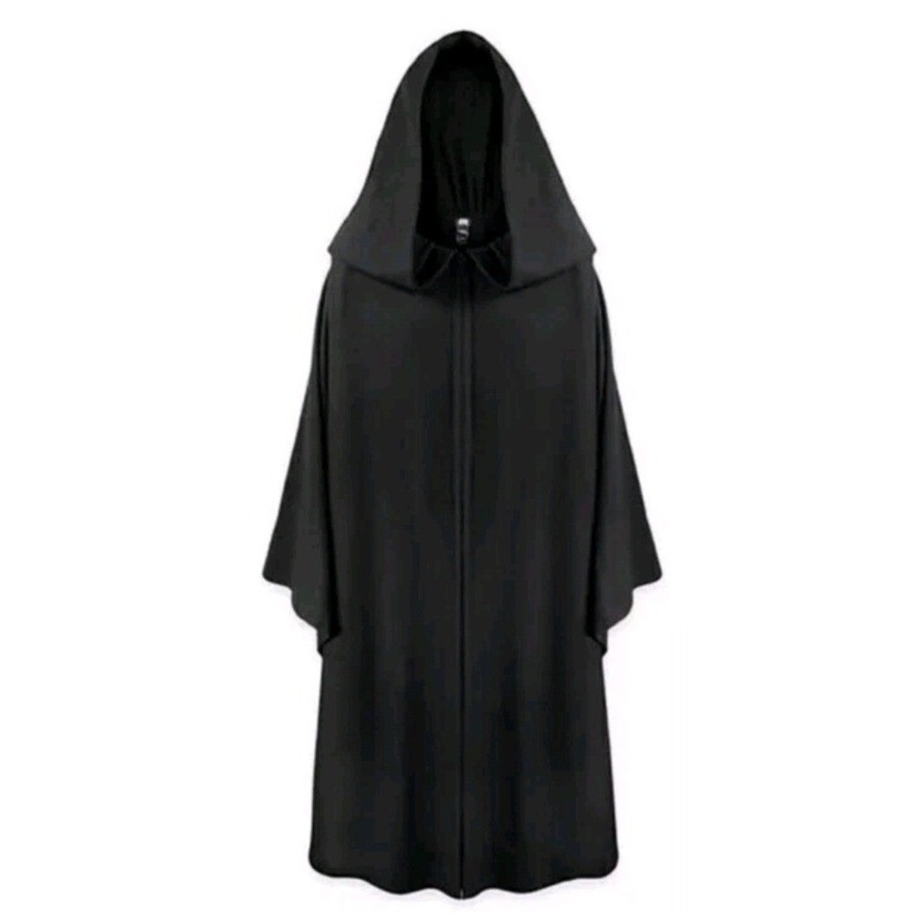 Star Wars Galaxys Edge Black Jedi Sith Robe Hooded Cloak Adult S/M New